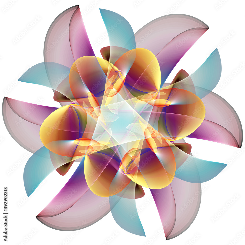 Abstract fractal illustration for creative design looks like flower. Abstract fractal illustration for creative design looks like flower.