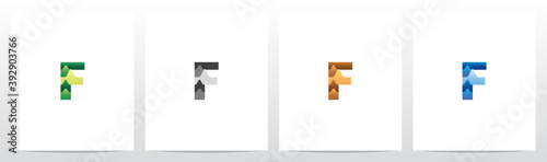 Terrain Landscape On Letter Logo Design F