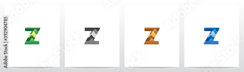 Terrain Landscape On Letter Logo Design Z