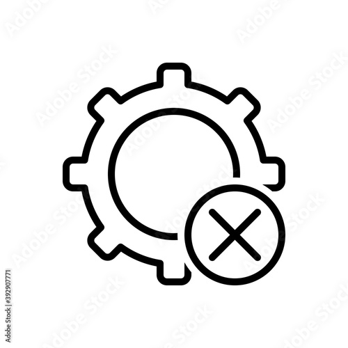Black line icon for dismiss