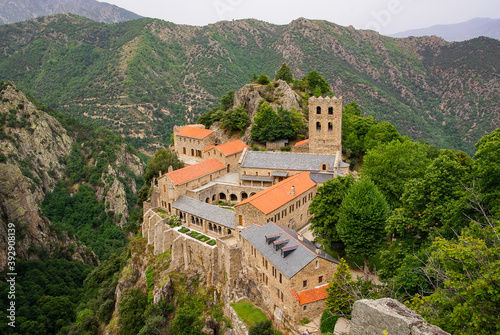 Wallpaper Mural Bird's-eye view of the Abbaye Saint Martin de Canigou in the French Pyrenees Torontodigital.ca