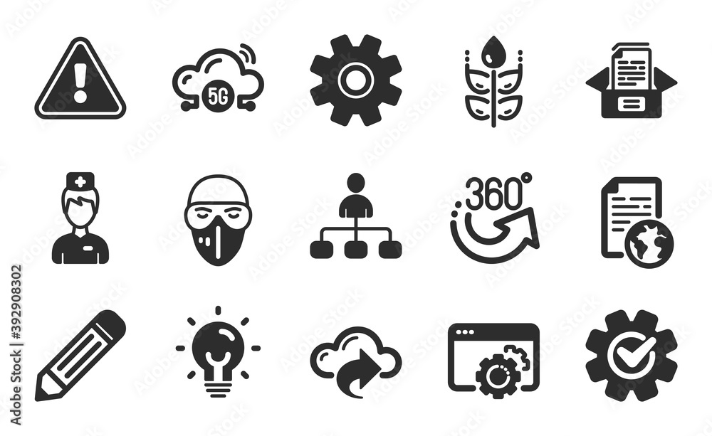 5g cloud, Service and Gluten free icons simple set. Internet document, Cloud share and Pencil signs. Energy, 360 degrees and Cogwheel symbols. Medical mask, Seo gear and Doctor. Flat icons set. Vector 5g cloud, Service and Gluten free icons simple set. Internet document, Cloud share and Pencil signs. Energy, 360 degrees and Cogwheel symbols. Medical mask, Seo gear and Doctor. Flat icons set. Vector