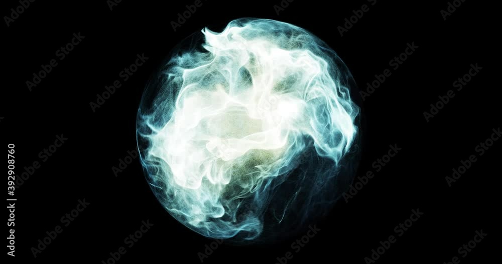 Magical and Mystical orb visual effect. Power particle and element moving within sphere to create the illusion of energy building up. energy surging within. 3D render, 4K loop. 