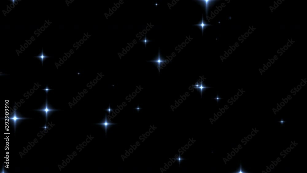  isolated blinking stars alpha transparent loop