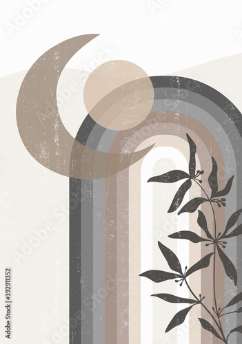 Abstract  Sun print boho minimalist printable wall art