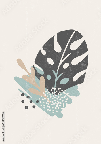 Botanical print boho minimalist printable wall art
