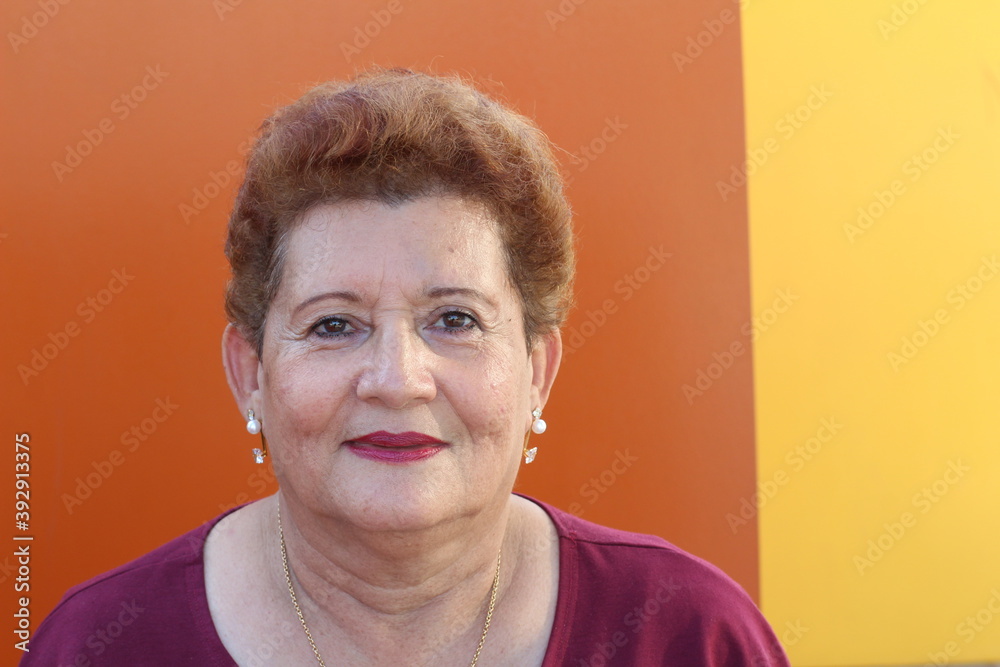 Ethnic senior woman with short hairstyle Ethnic senior woman with short hairstyle
