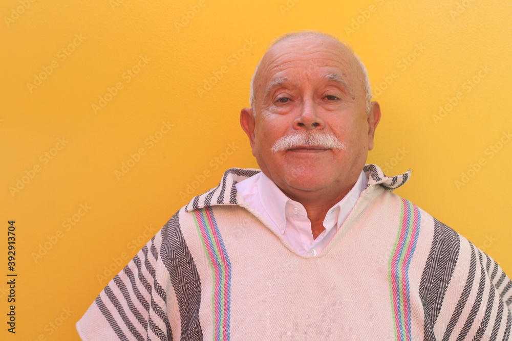 Typical Hispanic Senior man portrait 