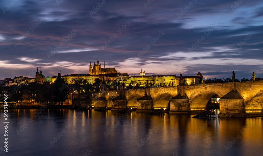 Prague in evening