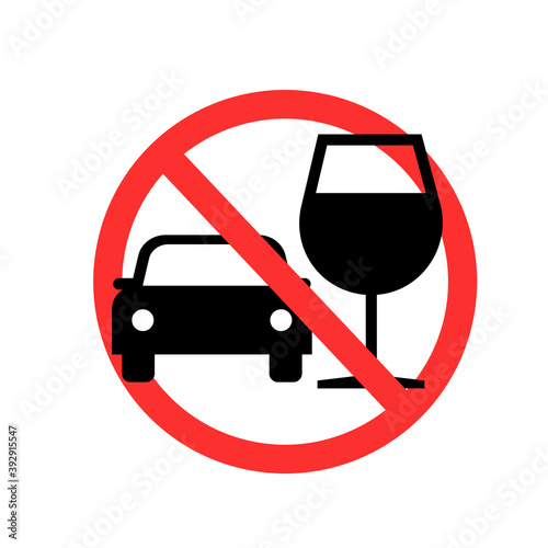 Dont drink and drive sign. Clipart image.