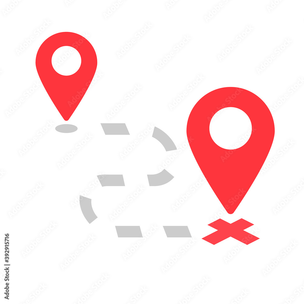 Fototapeta premium Relocate icon. Clipart image isolated on white background.