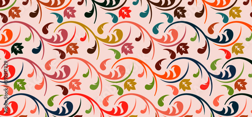 Vintage ornamental floral pattern design