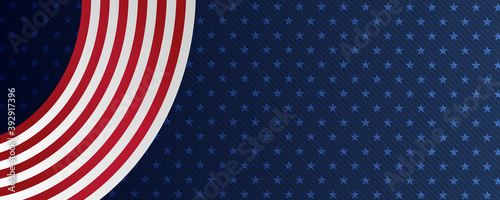 American flag ribbon abstract color background vector 