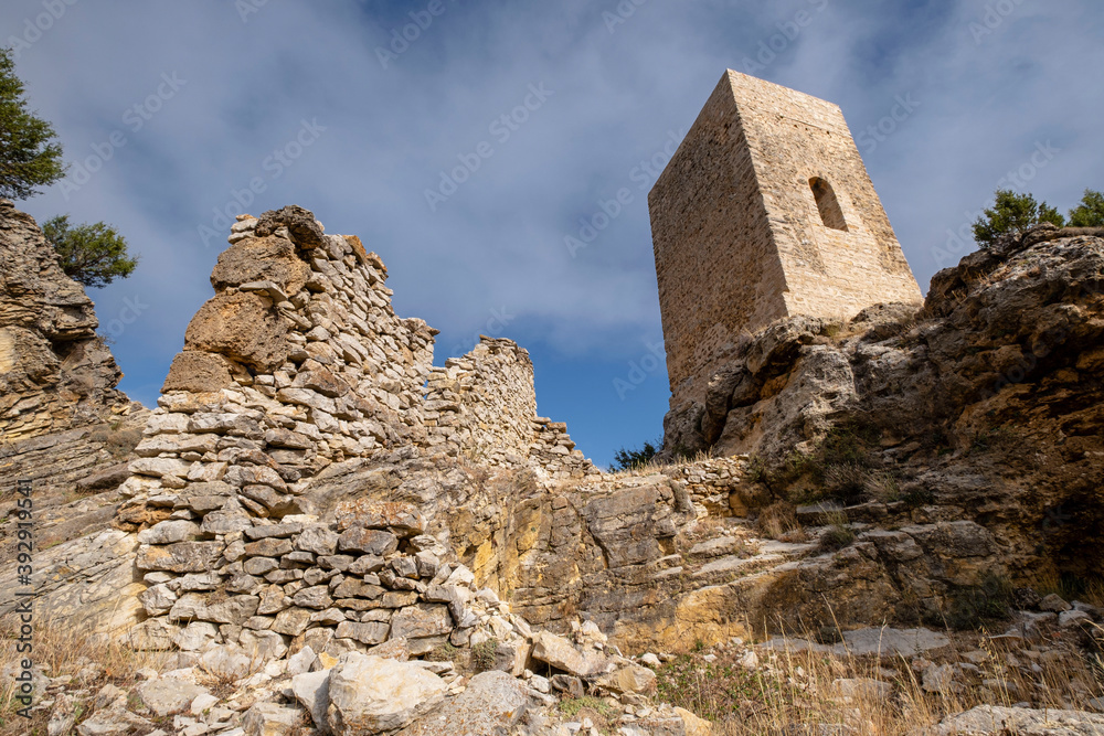 torreón de origen islámico, Chaorna, Soria,  comunidad autónoma de Castilla y León, Spain, Europe
