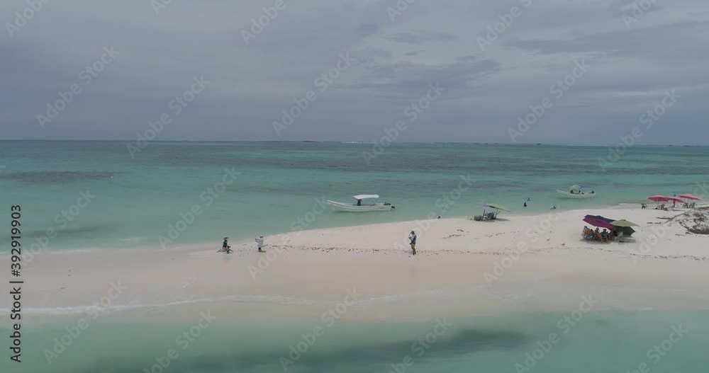 Los Roques venezuela, Aerial View dolly oue pan rigth over Cayo de agua, Amazing tropical island , Summer and travel vacation concept. Los Roques venezuela, Aerial View dolly oue pan rigth over Cayo de agua, Amazing tropical island , Summer and travel vacation concept.