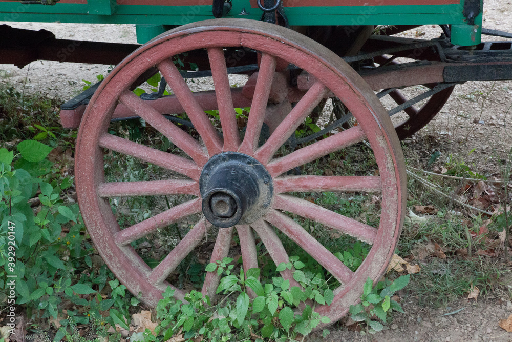 Red wagon wheel