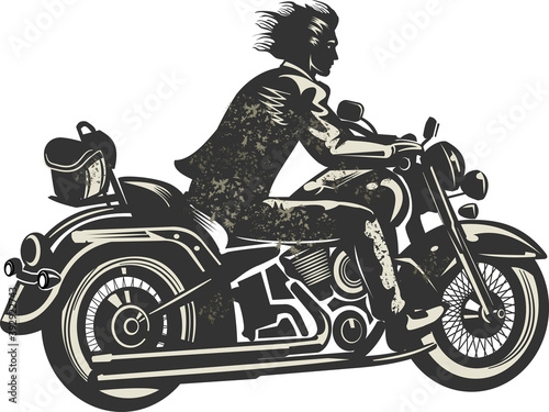 Rider on the motorbike