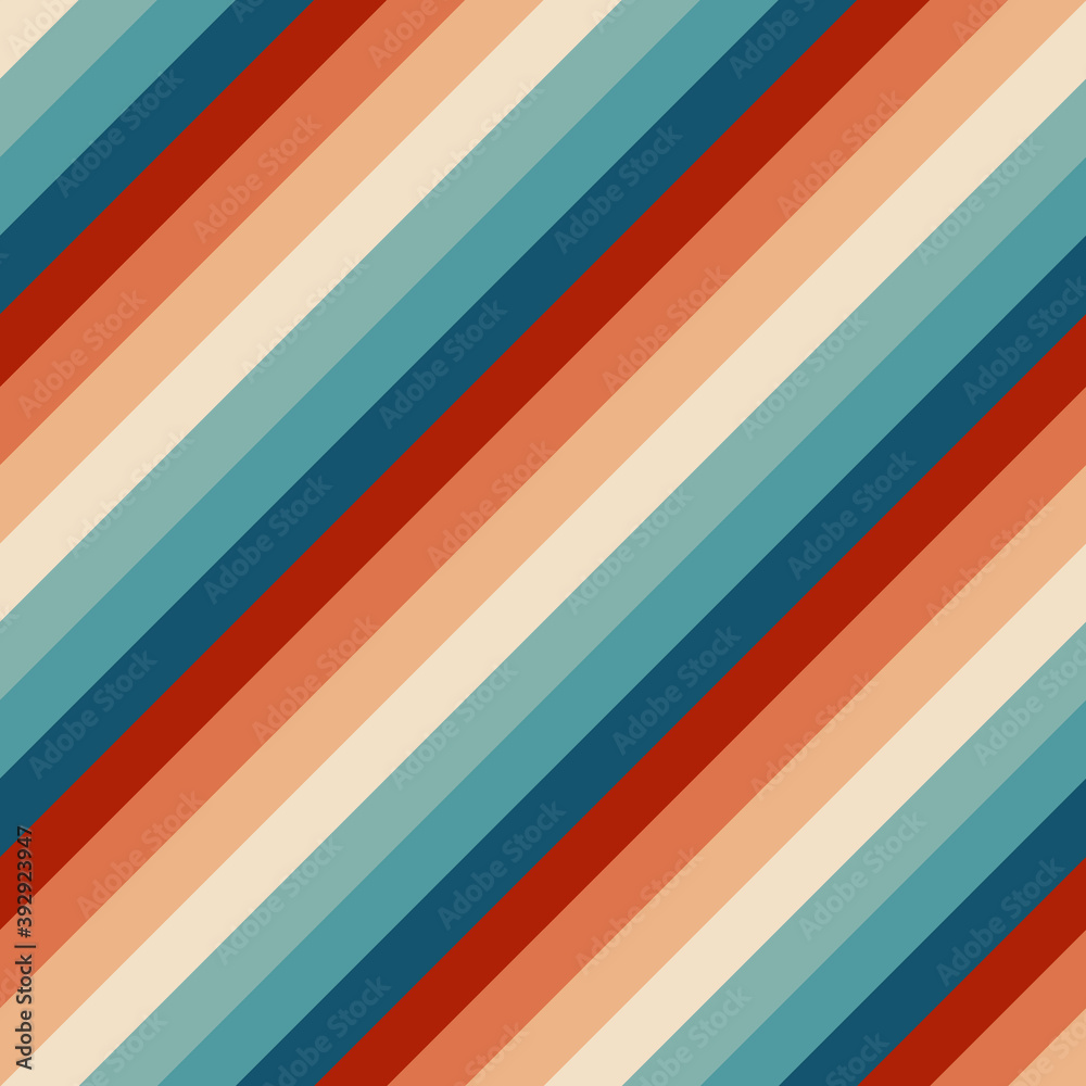 Seamless rainbow stripes pattern. Retrowave 80s art retro rainbow vector illustration background