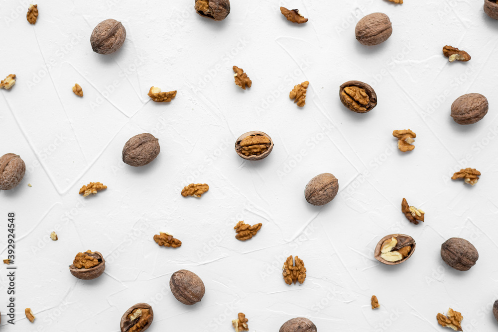 Nuts over a white background Nuts over a white background
