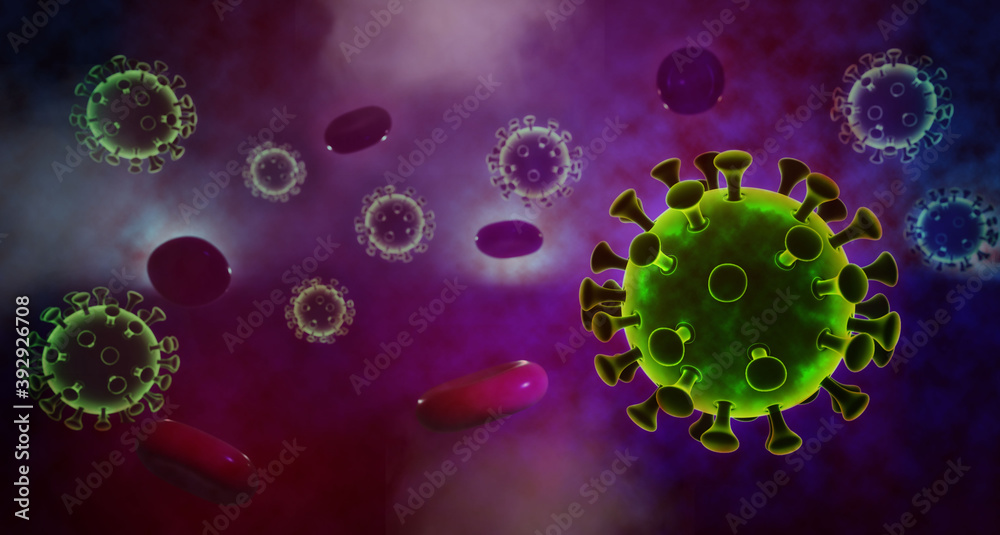 3d coronavirus computer graphic