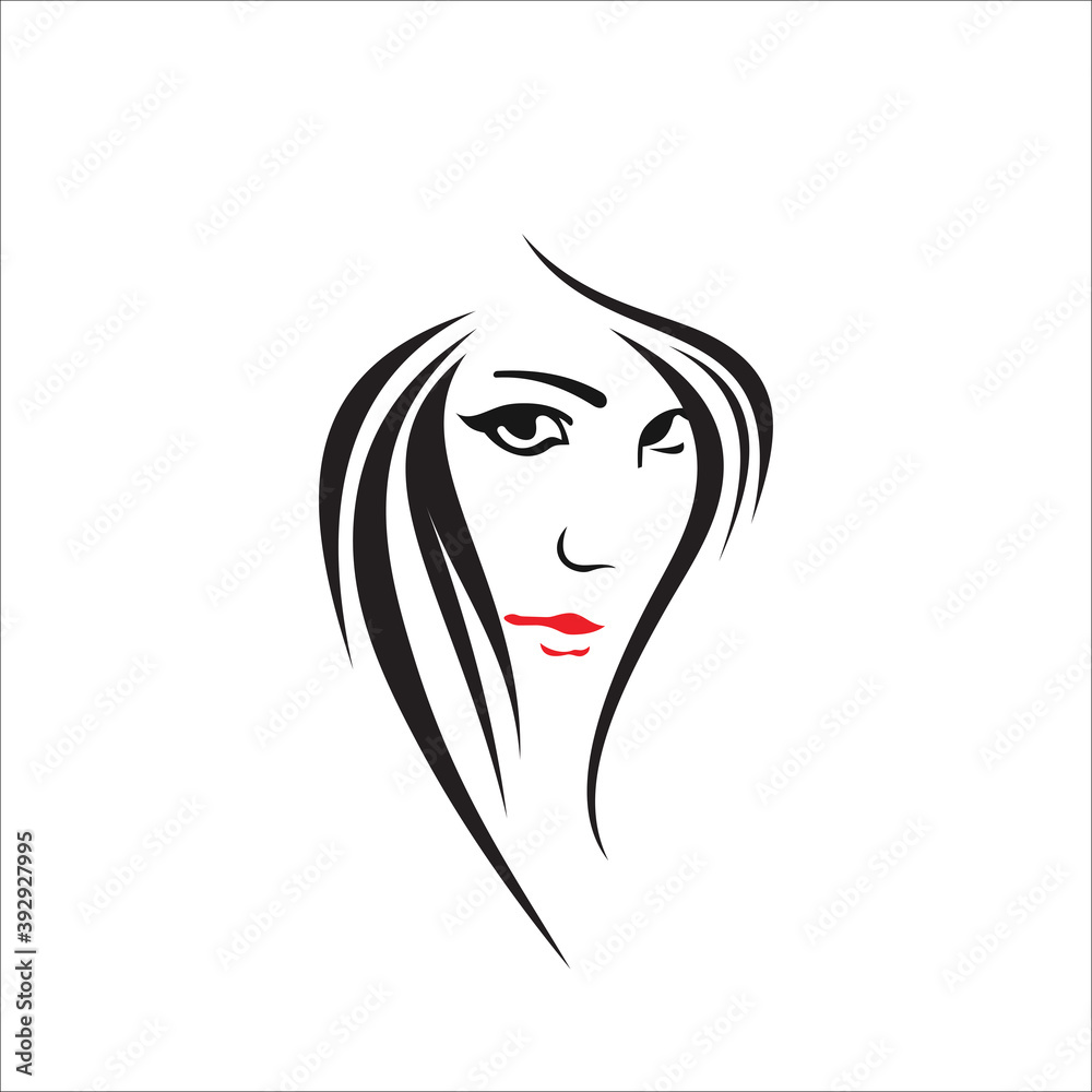 beauty salon logo design template silhouette vector beauty salon logo design template silhouette vector