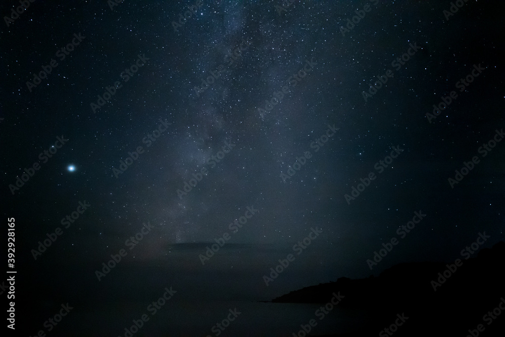 Long exposure Milky way shots at the beach of Piscinnì