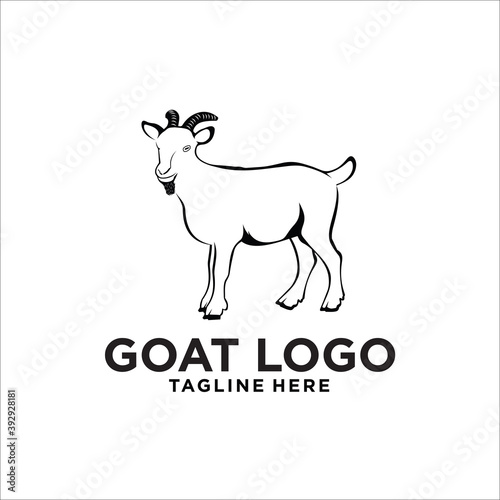 goat logo design icon vector