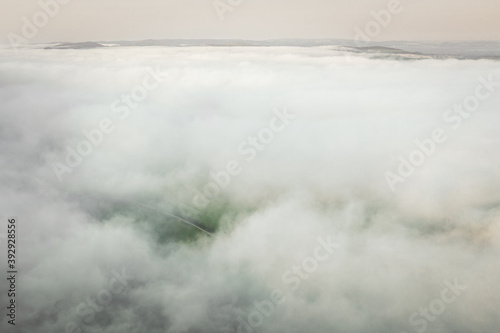 View Above Breaking Fog