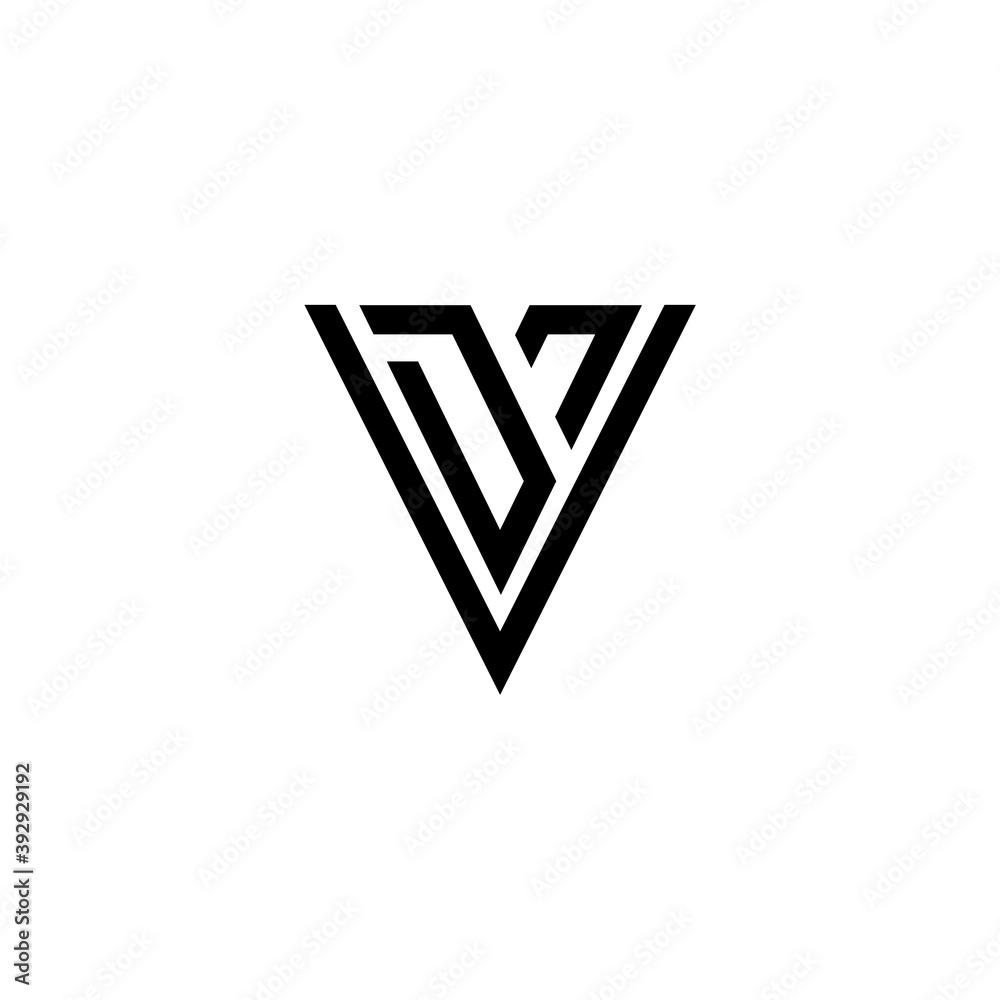Initial letter V logo or VV logo isolated on white background Initial letter V logo or VV logo isolated on white background