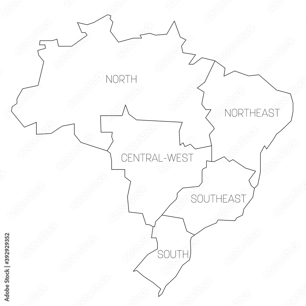 Brazil - map of regions