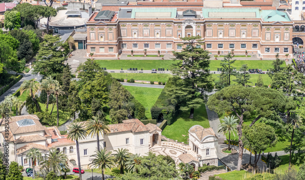 Fototapeta premium aerial view of the Vaticans Museums