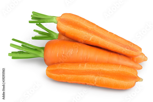 Carrot isolated on white background with clipping path and full depth of field