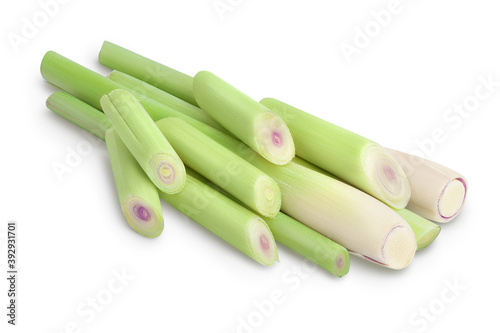 Fresh Lemongrass isolated on white background with clipping path and full depth of field