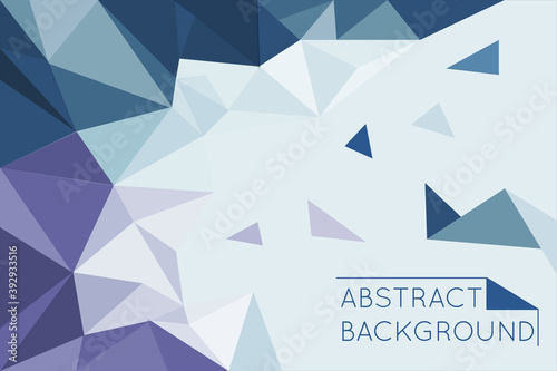 Abstract polygon purple and dark blue. graphic triangle and minimal tone. gray in the backdrop. purple and blue is smooth wallpaper. icon and text. design by esp10.