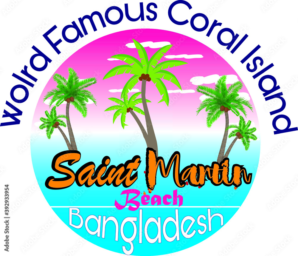 Saint Martin Beach T-shirt design | summer holiday /vacation mood beach design | world famous coral Beach