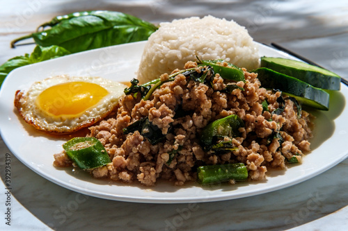 Stirfried Thai Basil Pork photo