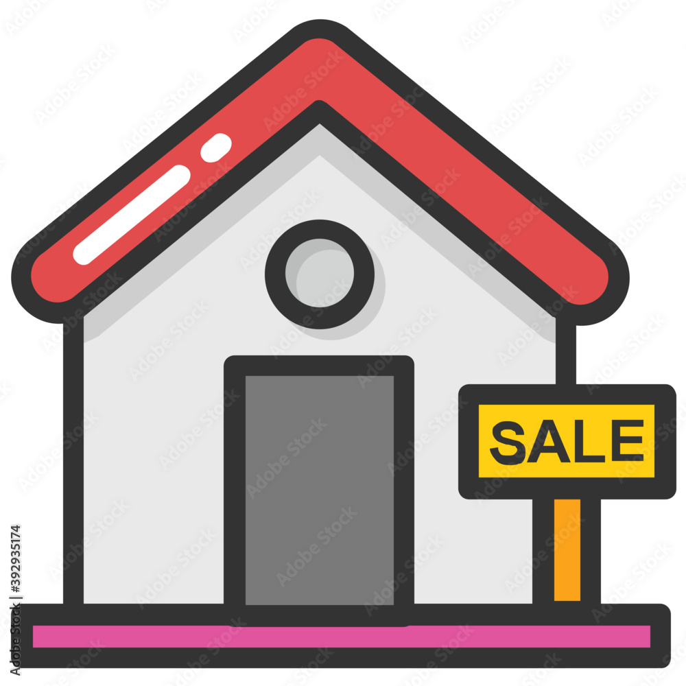 A family house with modern architecture flat icon
A family house with modern architecture flat icon