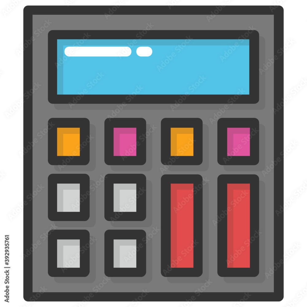 Calculator to do property calculations, flat icon
Calculator to do property calculations, flat icon