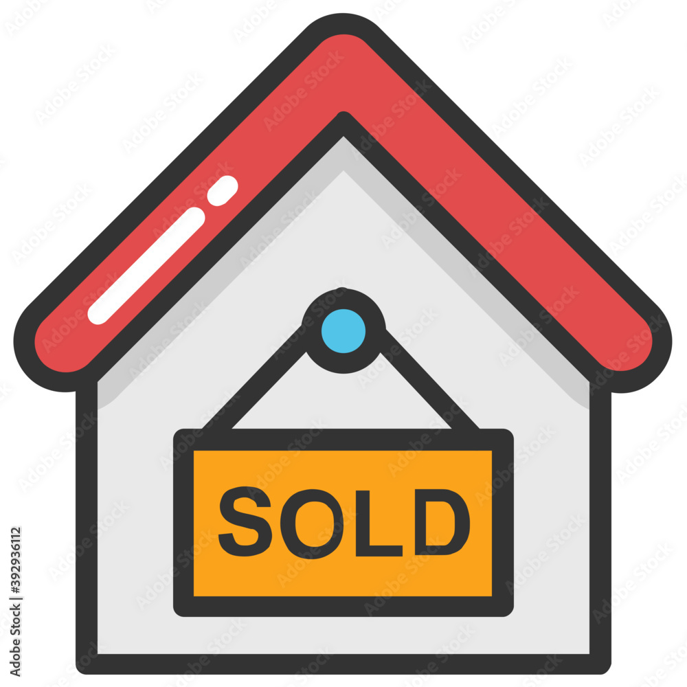 A traditional small house flat vector icon design
A traditional small house flat vector icon design
