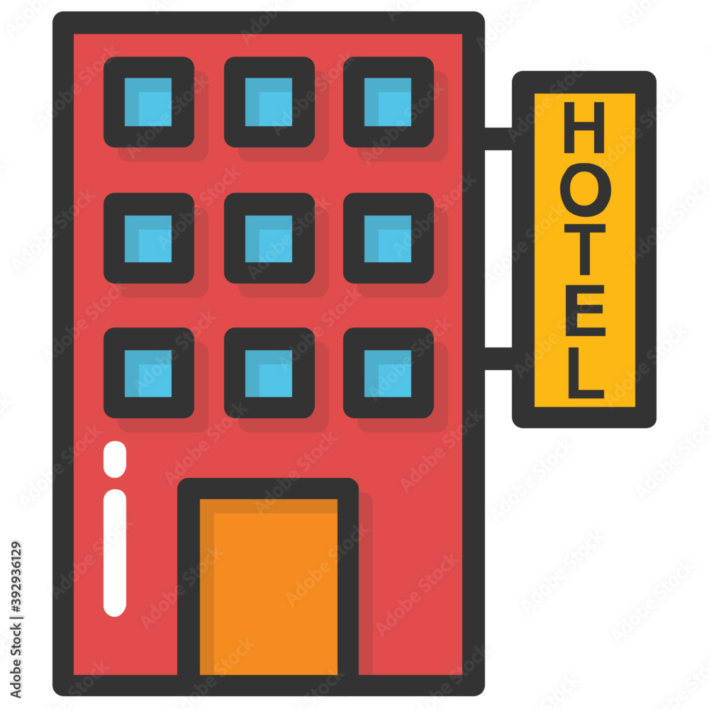 
A family house with modern architecture flat icon
