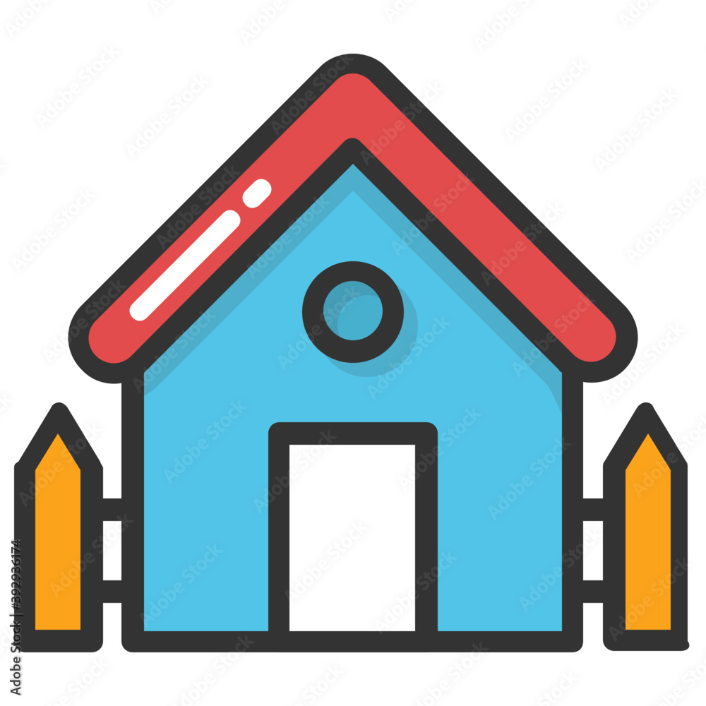 A traditional small house flat vector icon design
A traditional small house flat vector icon design