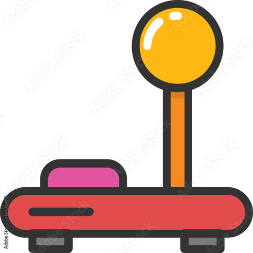 
Flat vector icon design of a joystick
