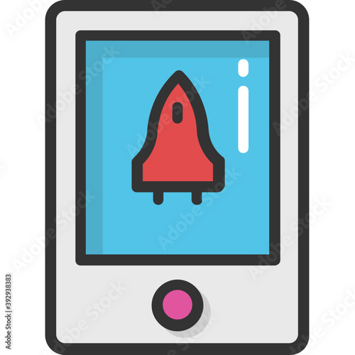 
Flat vector icon design of a gaming application
