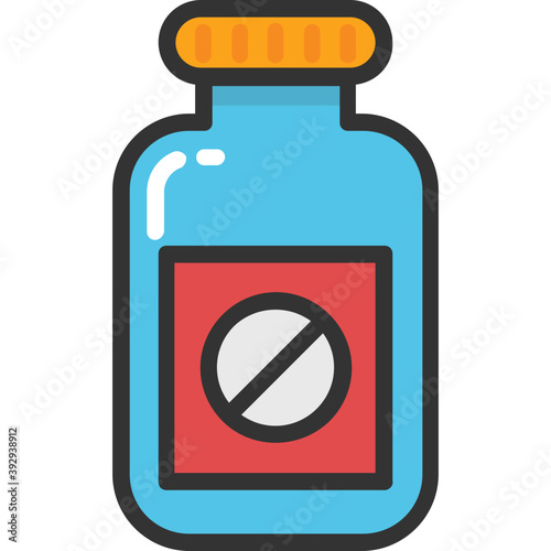
Flat vector icon design of supplements jar
