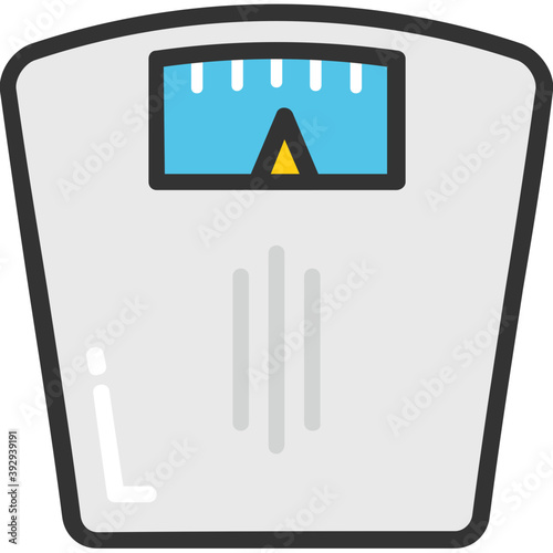 
A flat vector icon design of weighing scale
