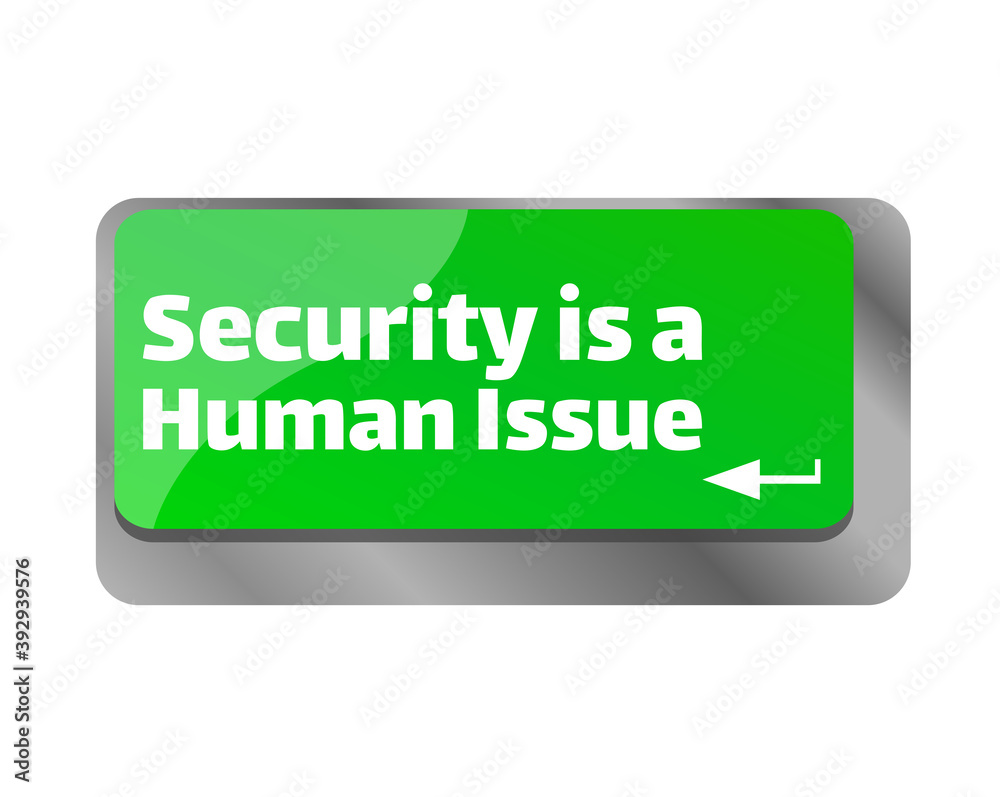 Security is a human issue . Close up of keyboard, enter computer key. Security is a human issue . Close up of keyboard, enter computer key.
