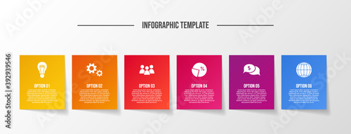 Concept of infograph with business icons. Timeline. Vector