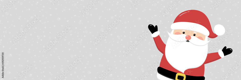 Funny Santa Claus with copyspace. Christmas banner. Vector Funny Santa Claus with copyspace. Christmas banner. Vector