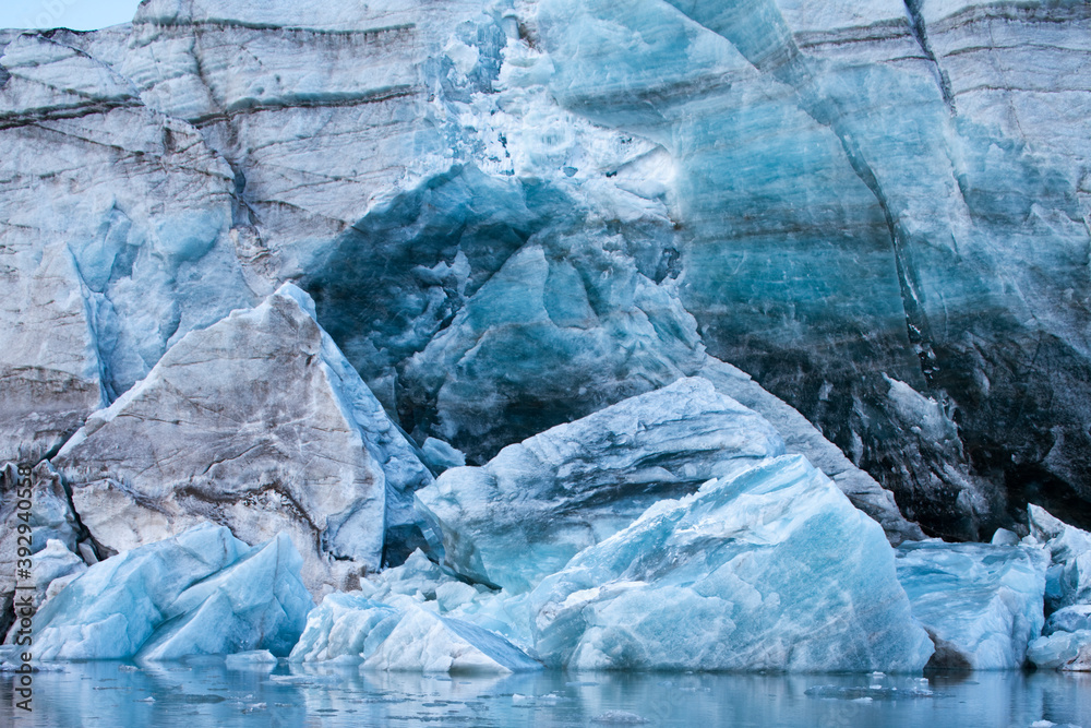Glacier in Lomfjorden, Spitsbergen Island, Svalbard, Norway Glacier in Lomfjorden, Spitsbergen Island, Svalbard, Norway