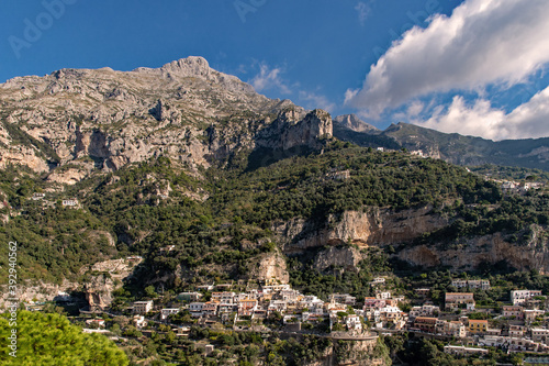 Die Amalfiküste bei Positano in Kampanien, Italien 